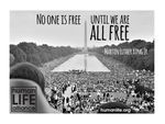 No one is free until we are all free - Martin Luther King Jr. Laptop/Bumper Sticker