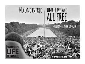 No one is free until we are all free - Martin Luther King Jr. Laptop/Bumper Sticker