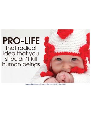 Pro Life Radical Poster
