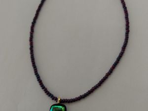 Fused Glass Purple Bead