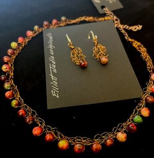 Wire Collar & Earrings Set