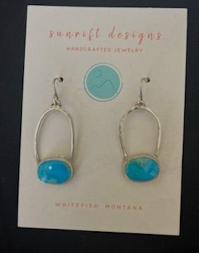 Turquoise Cabochons Earrings