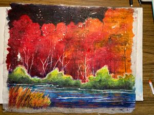 Bear Creek is Lined with Bright Fall Foliage