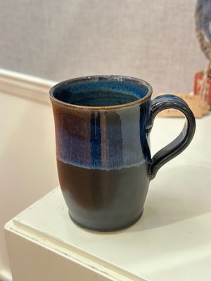 Black and blue mug