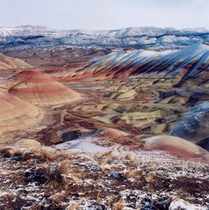Painted Hills in Snow