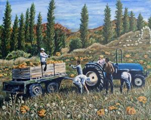 Pumpkin Gatherers in Provence