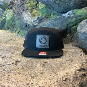 Black on Black Flat Bill Snapback