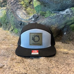 Grey on Black Flat Bill Snapback
