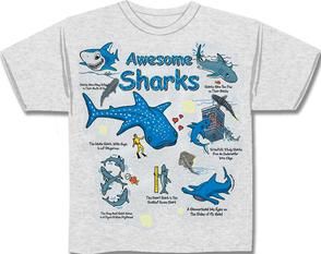 Awesome Sharks Childs Tee Shirt