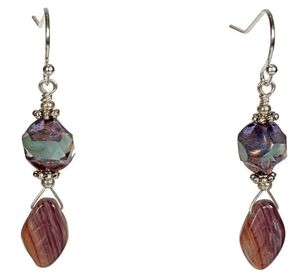 KJK Bohemian Glass and Crystal Earring