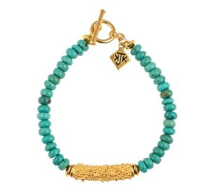 KJK Turquoise Rondelle bracelet