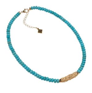 KJK Turquoise Rondelle necklace