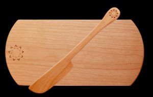 MoonSpoon® Cherry Wood Butter Board and Spreader