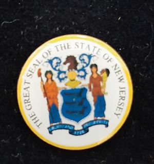 Lapel Pin with the Great Seal of the State of New Jersey