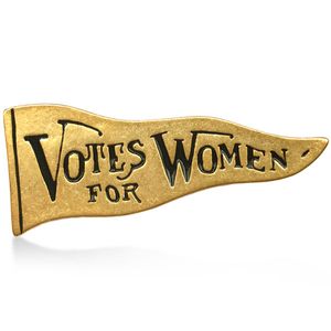 Votes for Women Suffrage Banner pin