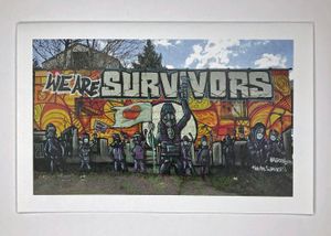 Leon Rainbow Art Notecard of We Are Survivors Mural
