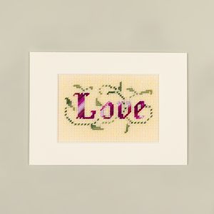 Love - Matted Cross-Stitch