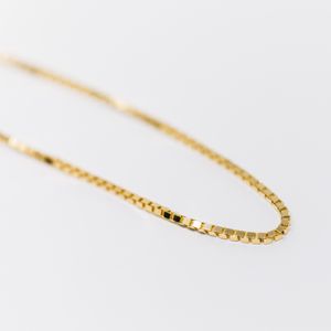 14k Gold Box Chain Necklaces