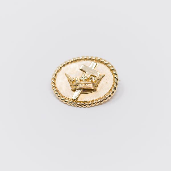 14k Cross and Crown Pin — Longyear Museum