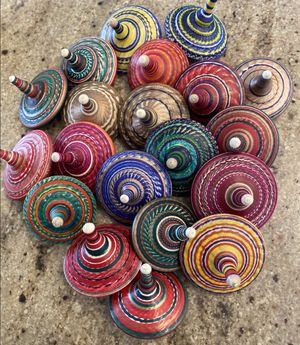 Decorative Wooden Spinning Tops