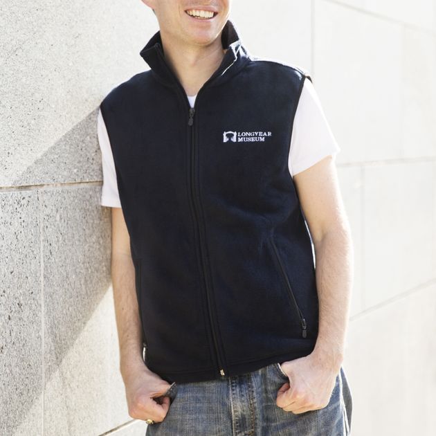 nsw club fleece vest psychic blue white