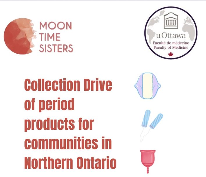 Period Product Drive - UOttawa Medicine with Moontime Sisters