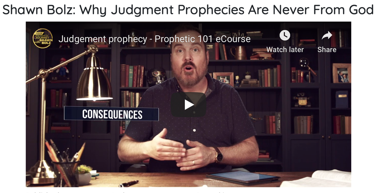 A Response to Shawn Bolz on Judgment Prophecies โ Adam Narciso A Response to Shawn Bolz on Judgment Prophecies โ Adam Narciso