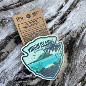 Park Badge Wood Magnet