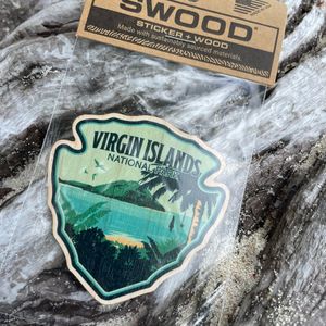 Park Badge Wood Sticker
