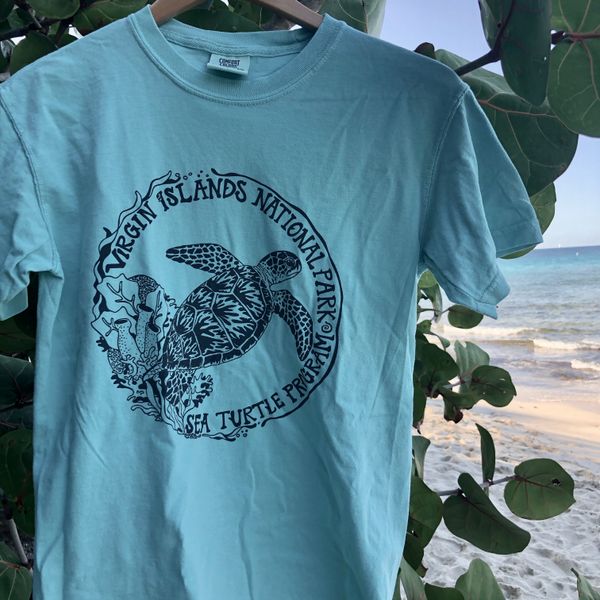 Protect The Ocean' T-Shirt Featuring Wyland's 'Friendly Sea Turtle' (T-Shirt Size: M)
