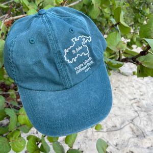 STJ Map Embroidered Teal Cap