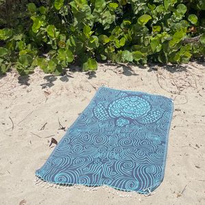 Mint Swirl Turtle Sand Towel
