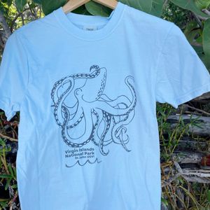 Octopus Blue Adult T-Shirt