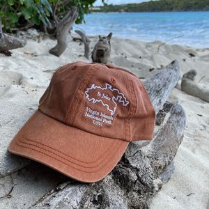 STJ Map Embroidered Rust Cap
