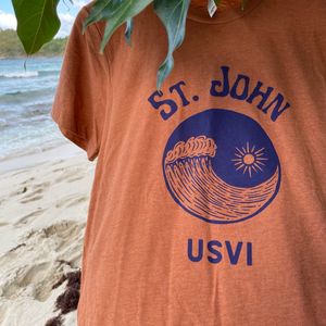 Ocean Wave Rust Mens T-Shirt