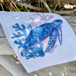 Coral Sea Turtle Tea Towel