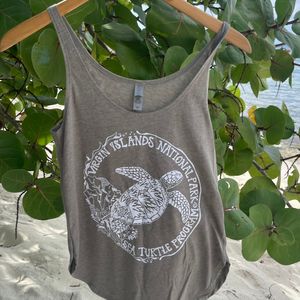 Sea Turtle Protection Womens Khaki Tank