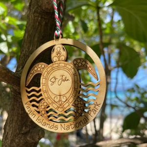 Wooden Turtle Ornament