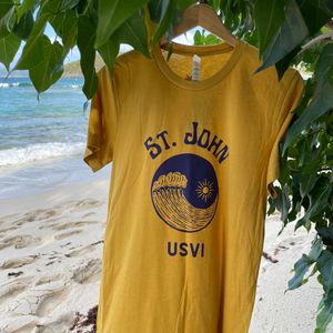 Ocean Wave Gold Mens T-Shirt