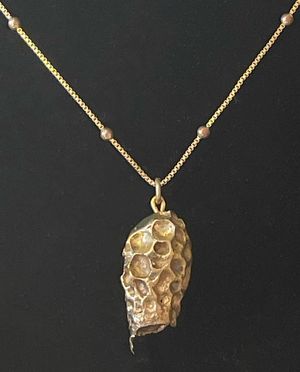 Dainty Queen Bee Cell Necklace