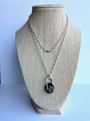Sterling Silver & Turquoise Chain Necklace