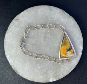 Bumblebee Jasper Rectangle Clasp Bracelet