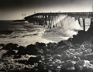 Waves Against the Rincon Pier