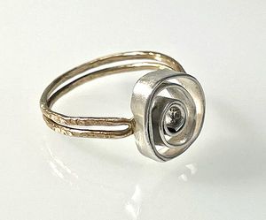 Silver and Gold Filled Rose Ring