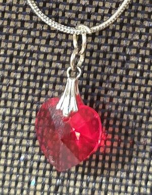 Red Crystal Heart Necklace