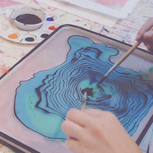 July 8: Suminagashi-The Ancient Art of Marbling
