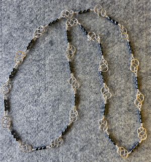 Crazy Eight Necklace with Hematite Beads