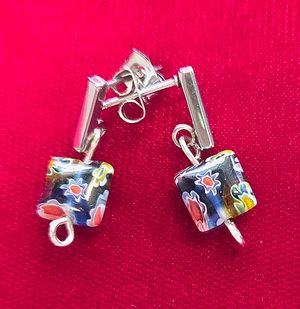 Millefiori Beaded Earrings