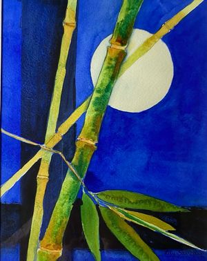 Full Moon Over Bamboo