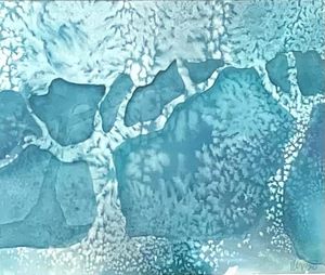 Stone Pines on a Snowy Night